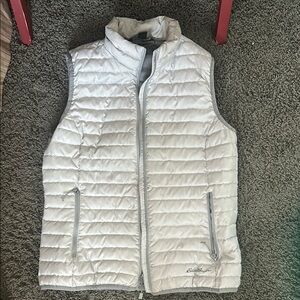 White Quilted Puffer Vest